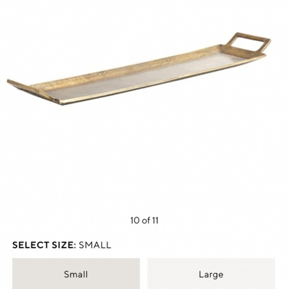 Pottery Barn Rectangular Cast Iron Tray Small - Picture 2 of 12